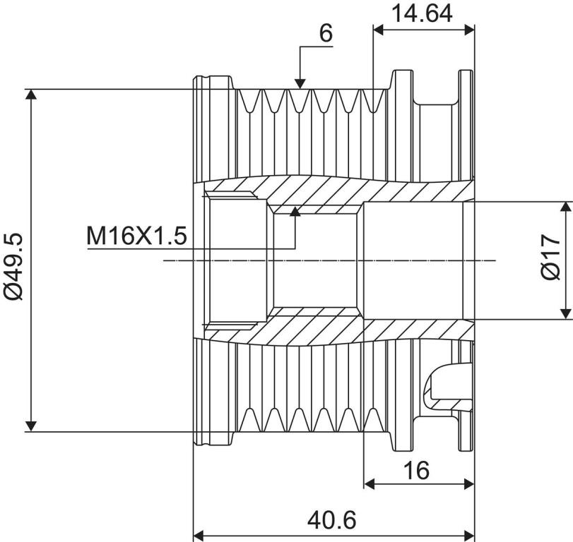 Rueda libre alternador VALEO ref. 588014